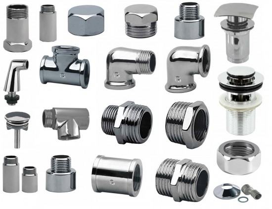T-stück IG Fittings Chrom Messing in Verschiedenen Größen